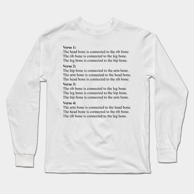 Dem Bones Lyrics Long Sleeve T-Shirt by qqqueiru